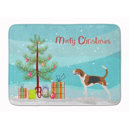 Carolines Treasures American Foxhound Christmas Machine Washable Memory Foam Mat BB8433RUG